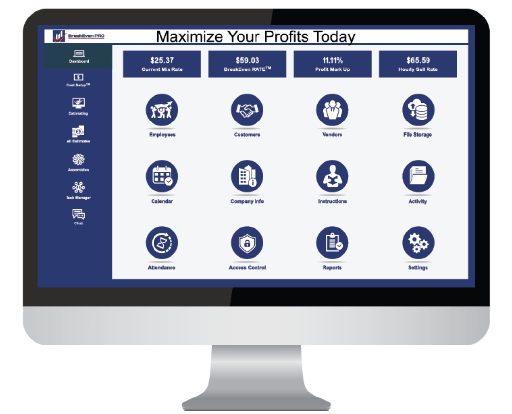 BreakEven PRO estimating software