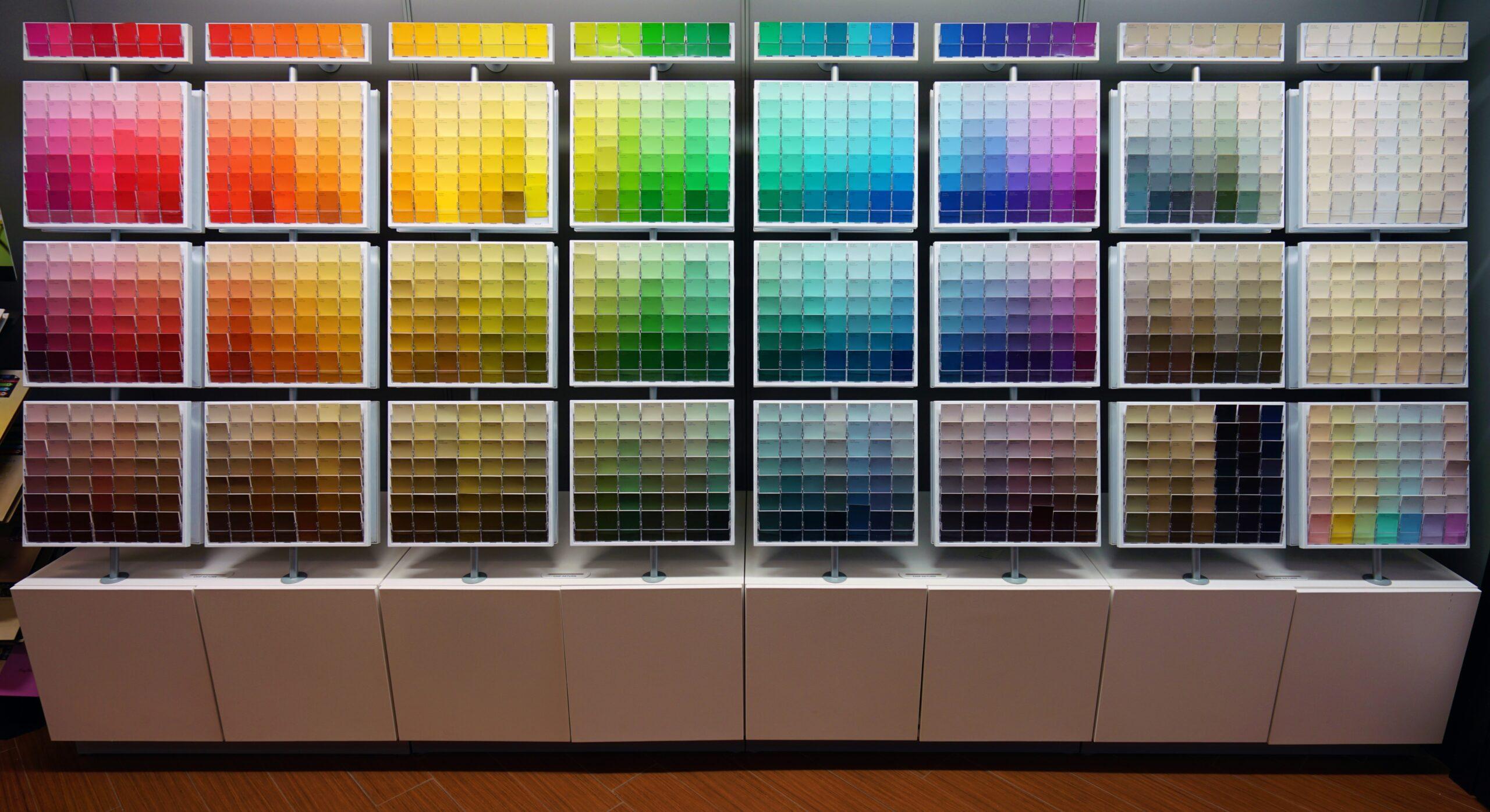 Paint color swatches representing pricing and estimating decisions