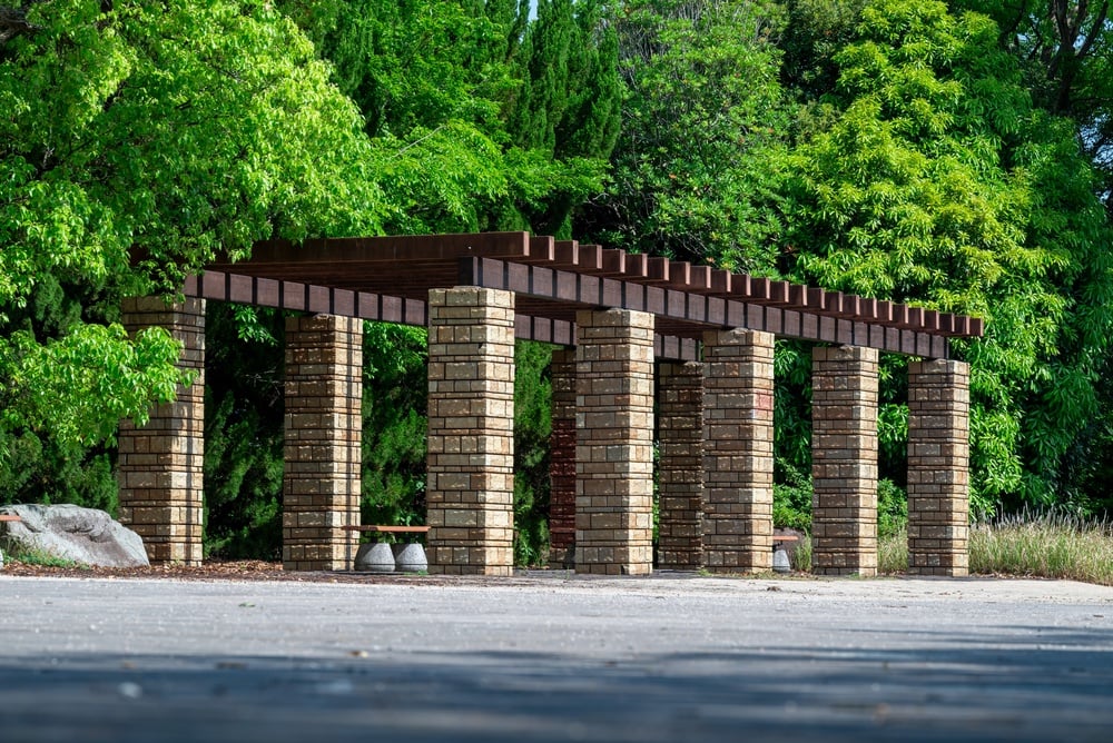 Municipal park shelter and recreation facility representing parks maintenance and public asset planning