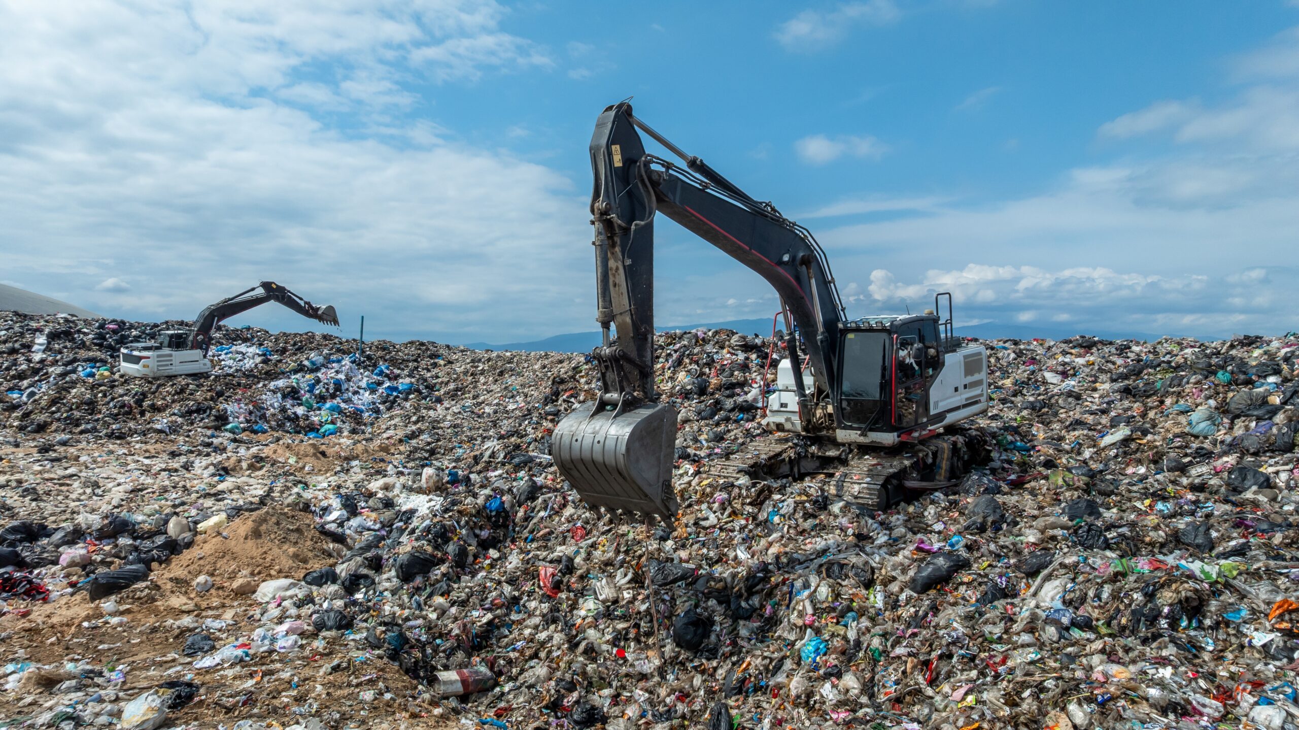 Municipal landfill equipment representing solid waste and sanitation cost intelligence